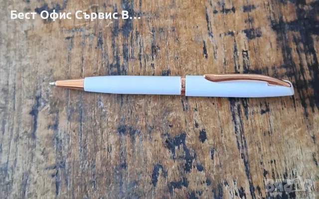 химикалка Пеликан бяло перлено и розов металик в метална кутия, Peliкan Elegance pearl white, снимка 2 - Ученически пособия, канцеларски материали - 49604762