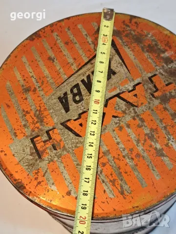 Стара ламаринена кутия за тахан халва 4 кг.    20/1, снимка 7 - Антикварни и старинни предмети - 49108649