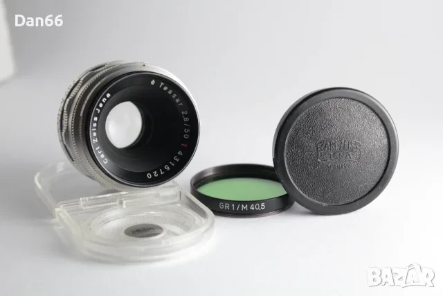 Carl Zeiss JENA T TESSAR 50mm f/2.8 M42 Mount - компактен обектив 12 ламела, снимка 8 - Обективи и филтри - 55980125