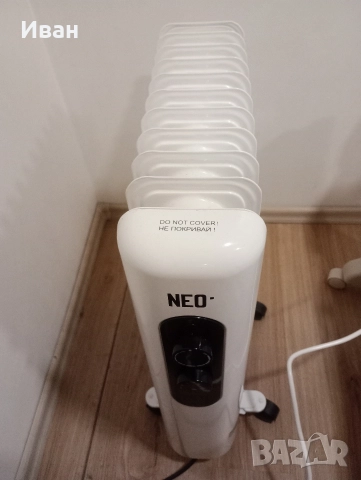 Маслен радиатор НЕО 11 ребра 2500 вата 35 месеца гаранция