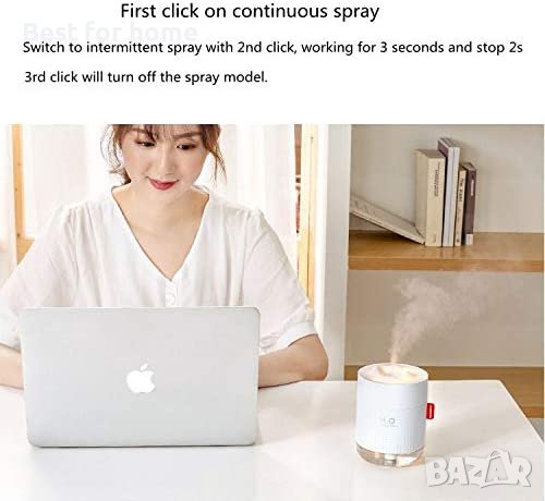 Snow Mountain овлажнител 500 мл ултразвуков USB ароматен въздушен дифузьор успокояваща светлина, снимка 4 - Други стоки за дома - 38855348