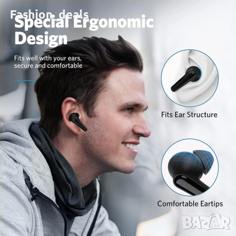 Нови Спортни безжични слушалки калъф за зареждане 28 часа работа Buds, снимка 6 - Bluetooth слушалки - 36356081