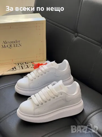 Alexander McQueen Дамски Бели Маратонки👟Дамски Спортни Обувки Александър Макуин Код E376