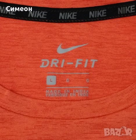 Nike DRI-FIT Breathe оригинална тениска L Найк спортна фланелка фитнес, снимка 3 - Спортни дрехи, екипи - 41120393