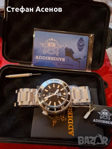 Чисто нов diver механичен часовник Addiesdive, снимка 1 - Мъжки - 52470728
