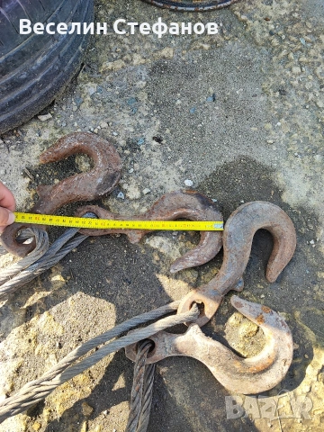 сапан със стоманени въжета sling с куки, снимка 2 - Други машини и части - 53704372