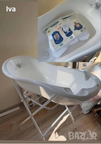 Комплект вана стойка и подложка за къпане