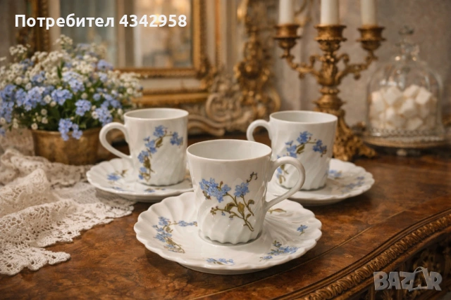 Винтидж порцеланови чаши за кафе Haviland Limoges – Франция. 1925-1935 г.