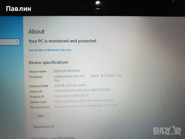 Лаптоп LENOVO G560, снимка 3 - Лаптопи за работа - 52850321