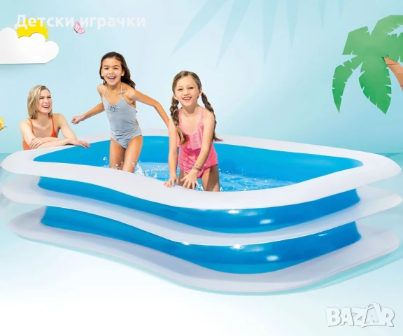 Семеен надуваем басейн INTEX Family, 262 х 175 х 56 см, снимка 7 - Басейни и аксесоари - 50929876