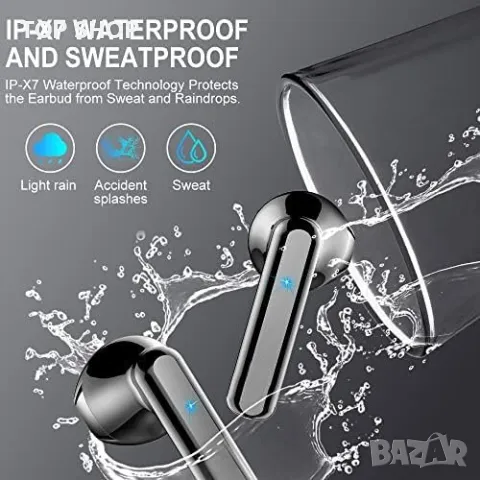 Нови Безжични Bluetooth 5.3 слушалки Водоустойчиви USB-C, снимка 2 - Bluetooth слушалки - 49444285