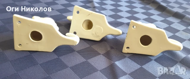 Порцеланови старинни закачалки - 3 броя.Без забележки,неупотребявани, снимка 4 - Прибори за хранене, готвене и сервиране - 50593287