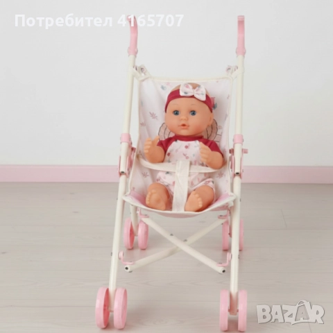 Комплект от 16 части с бебе, количка и аксесоари – Идеален коледен подарък за малки принцеси, снимка 5 - Кукли - 52878356