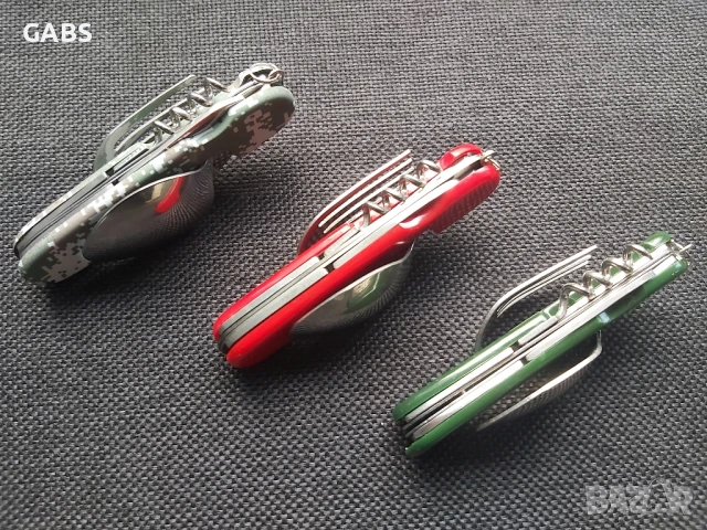 Туристически комплект за хранене с вилица и лъжица 6 в 1, снимка 2 - Екипировка - 50667871