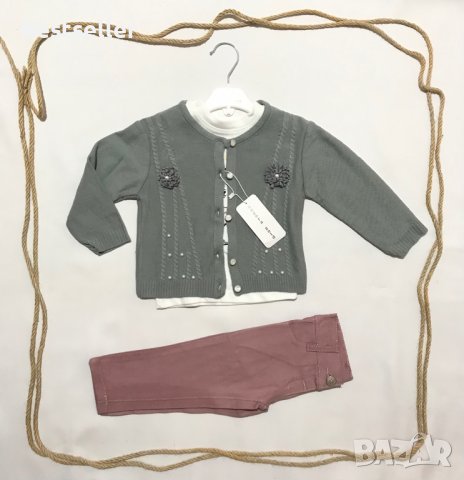 РАЗПРОДАЖБА-Бебешки Комплект от 3 Части за МОМИЧЕТА, снимка 2 - Комплекти за бебе - 39107158