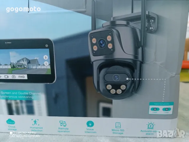 Смарт WiFi Външна камера, 8 MP, ДВОЙНА КАМЕРА, 360 ГРАДУСА, SD КАРТА,МИКРОФОН, ВИСОКОГОВОРИТЕЛ, снимка 15 - IP камери - 48001737