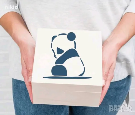 4 бр сет мече панда стенсил шаблон за спрей за торта украса Scrapbooking, снимка 3 - Други - 50340568