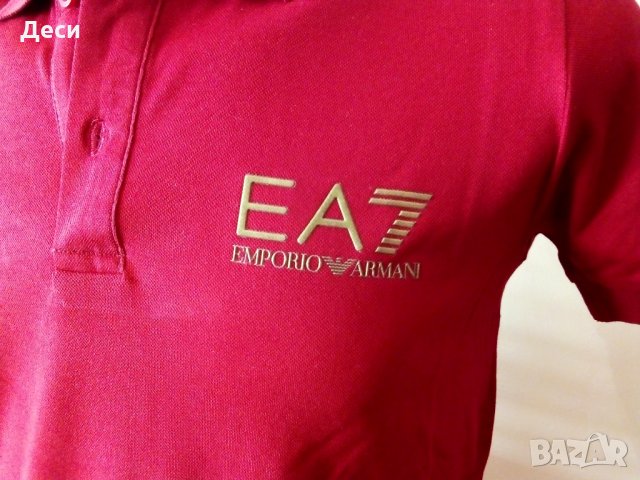 Мъжка polo тениска EMPORIO ARMANI EA7 с яка, снимка 2 - Тениски - 35843231