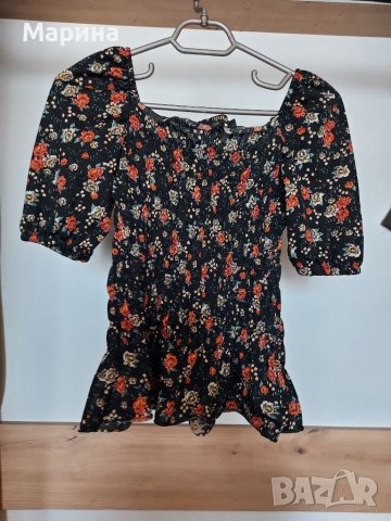 Флорална блуза, снимка 2 - Тениски - 41420032