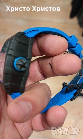 Мъжки луксозен часовник Richard Mille RM 53-01 Blue Rubber Strap Super High Quality , снимка 6 - Мъжки - 41568105