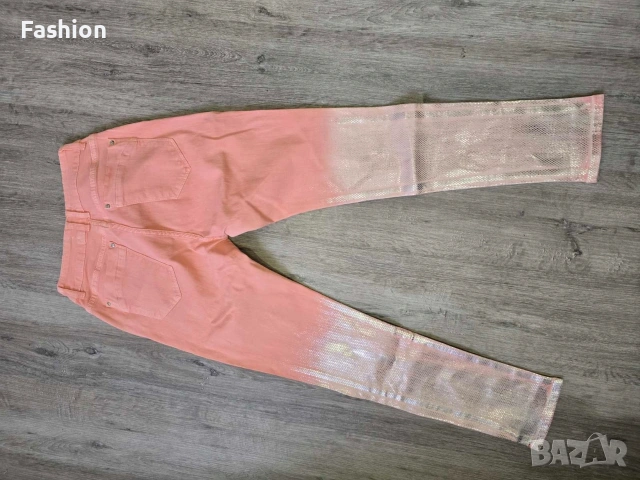 Нов уникален дънков комплект в розов цвят със сребърен акцент, снимка 9 - Дънки - 53641806