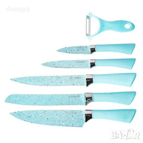 5588 Комплект кухненски ножове в подаръчна кутия, 6 части, снимка 4 - Прибори за хранене, готвене и сервиране - 48551114