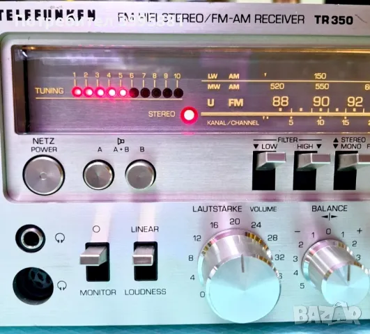 Винтидж Hifi стерео ресийвър Telefunken, mod. TR 350
, снимка 2 - Ресийвъри, усилватели, смесителни пултове - 49264916