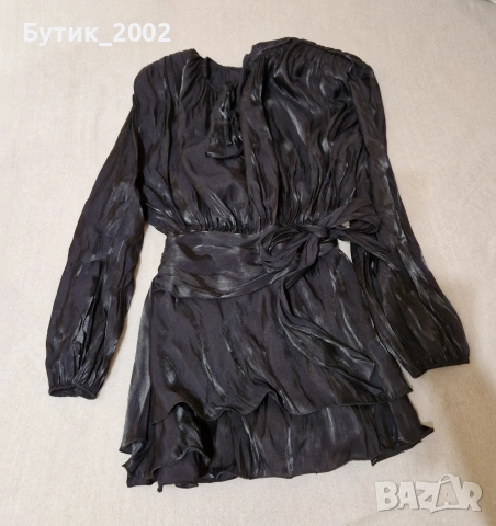 Дамска черна рокля, снимка 2 - Рокли - 53418089