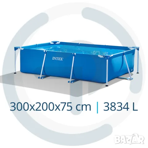 INTEX | 28272 Правоъгълен открит плувен басейн с метална конструкция, снимка 2 - Басейни и аксесоари - 48510128