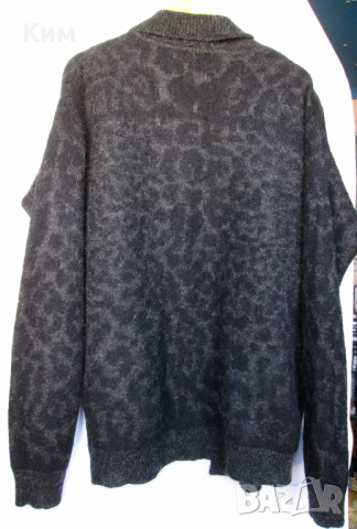 Дебела вълнена жилетка от алпака Iro леопард въглен , снимка 3 - Жилетки - 36198767
