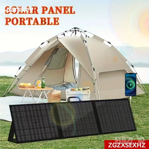 Мощен Монокристален Соларен Панел 100W (Peak) – Пълен К-кт за Къмпинг и Акумулатори, снимка 6 - Къмпинг осветление - 53750421