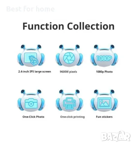 Детска камера принтер- мултимедиен център Q5, снимка 15 - Други - 49331723