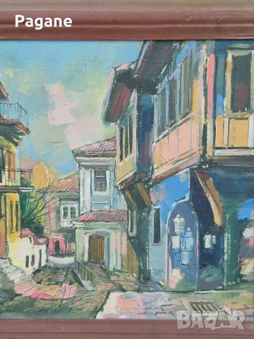 Пейзаж масло - Старият град , снимка 11 - Картини - 56140683