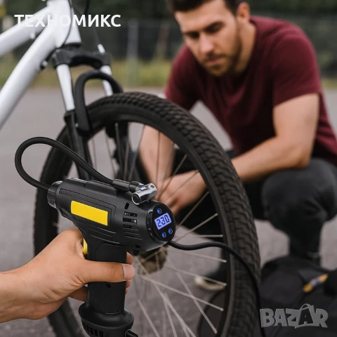 Безжичен дигитален компресор за автомобил , снимка 7 - Аксесоари и консумативи - 51214766