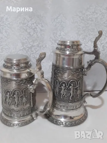 Халба от калай, 1150 мл.,  Antik*Vintage#47, снимка 7 - Антикварни и старинни предмети - 47753240