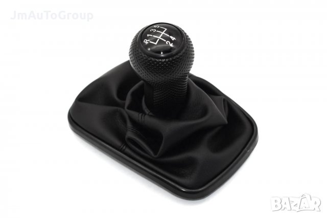 Топка за скоростен лост 5 скорости с маншон за Volkswagen Golf IV 1998-2004 с черна лайсна, снимка 1