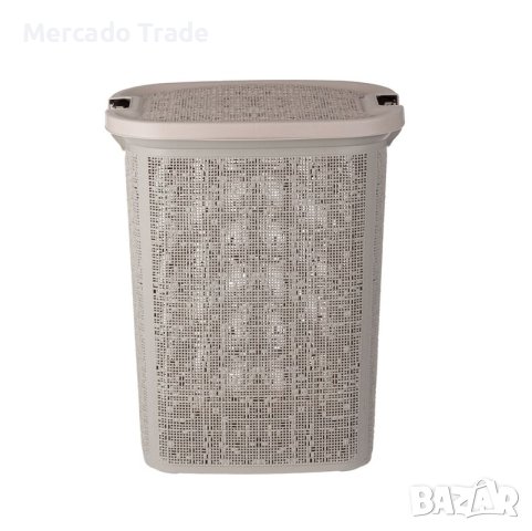 Декоративен кош Mercado Trade, За пране, Пластмаса, Капучино, снимка 1 - Органайзери - 41872650