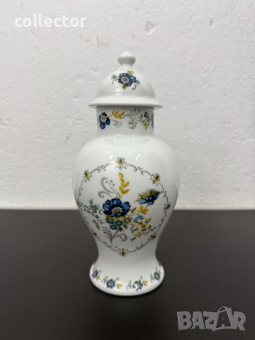 Френска порцеланова ваза / урна - Limoges. №7721, снимка 5 - Антикварни и старинни предмети - 52789387