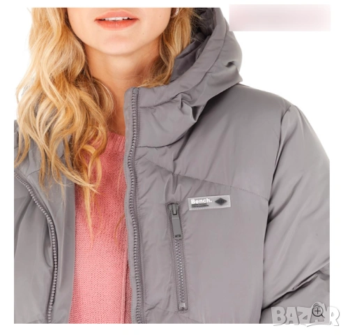 Дълго яке / палто с качулка Bench Eloraina размер 42 Л, снимка 4 - Якета - 53145261