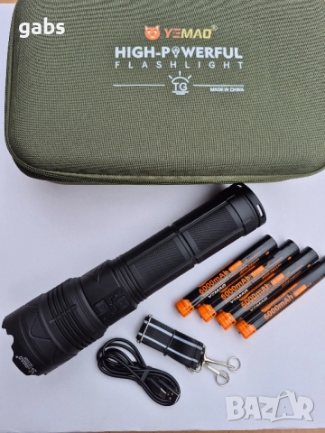 Супер мощен LED лазерен фенер YM-G500 и YM-G600/3200м/4000lm, снимка 7 - Къмпинг осветление - 51545223