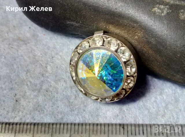 ИНТЕРЕСНА МЕТАЛНА ФЕШЪН АРТ АПЛИКАЦИЯ с ФАСЕТИРАНИ ИСКРЯЩИ КРИСТАЛИ 48840