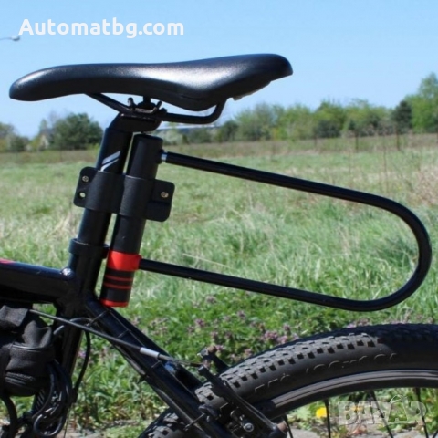 Катинар за велосипед Automat, Заключващо устройство сключ, U образно, Черен, снимка 2 - Аксесоари за велосипеди - 36060771