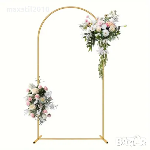 Метална арка 200/100 см златна, снимка 3 - Декорация за дома - 47604181