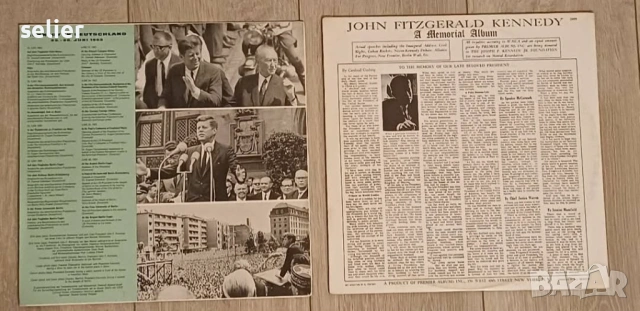 Предлагам две грамофонни плочи на американския президент Джон Фицджералд Кенеди: Първата е:  Това е , снимка 2 - Грамофонни плочи - 53643030