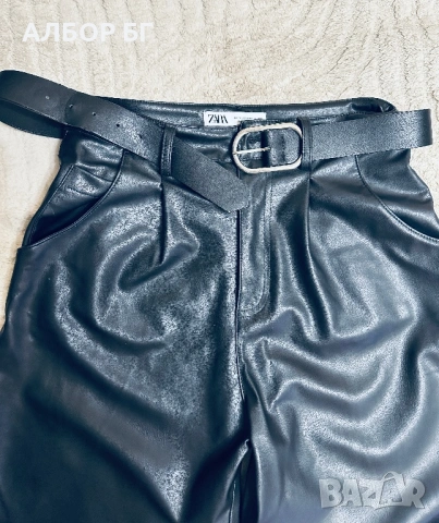 Кожен панталон “Зара” /ZARA, снимка 2 - Панталони - 53394983