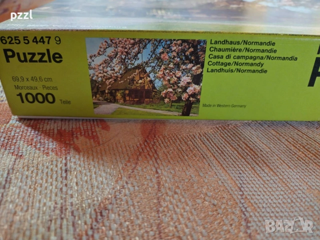 Пъзел "Cottage Normandy” Ravensburger 1978г. 1000 части, снимка 5 - Пъзели - 53605903