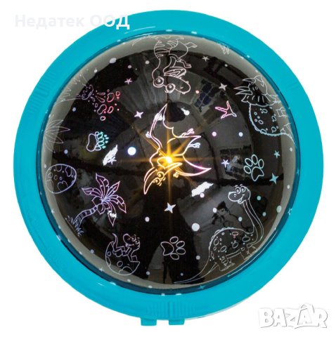 LED стаен проектор, Динозаври, 13x10.5cм, Син, снимка 2 - Лед осветление - 41875860