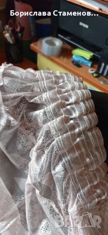 Прозрачно перде с перделък, снимка 3 - Пердета и завеси - 53721214