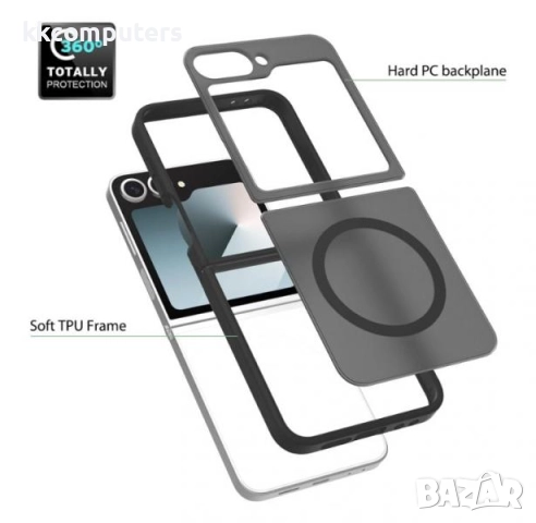 Калъф силикон мат MagSafe / Лилав / за Samsung Z Flip 6 / Z Flip 7 Fe Баркод : 3133003, снимка 3 - Калъфи, кейсове - 51922322