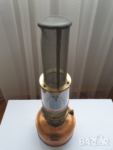 Стара медна корабна газова лампа, снимка 3 - Антикварни и старинни предмети - 41058586